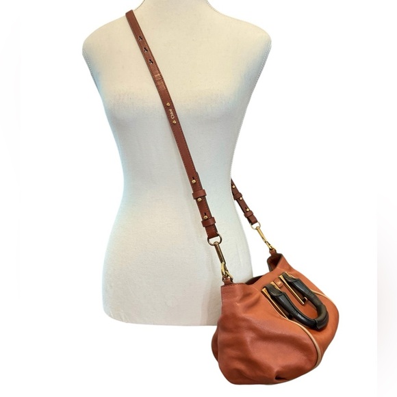 ‼️Stunning‼️CHLOE Cognac Mini Ethel 2-Way - Picture 1 of 15